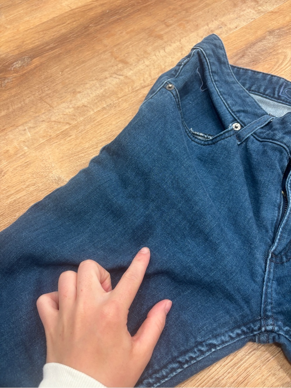 Kimes Ranch Dark Indigo Wide Leg Flare Jeans - Picture 7 of 8